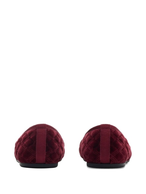 Burberry quilted crest-embellished loafers - Red - zdjęcie produktu nr 2