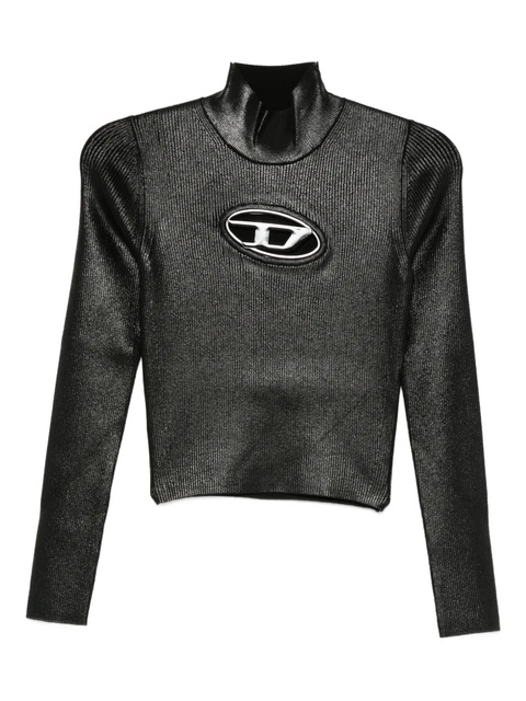Diesel high-neck ribbed top - Black - zdjęcie produktu nr 1