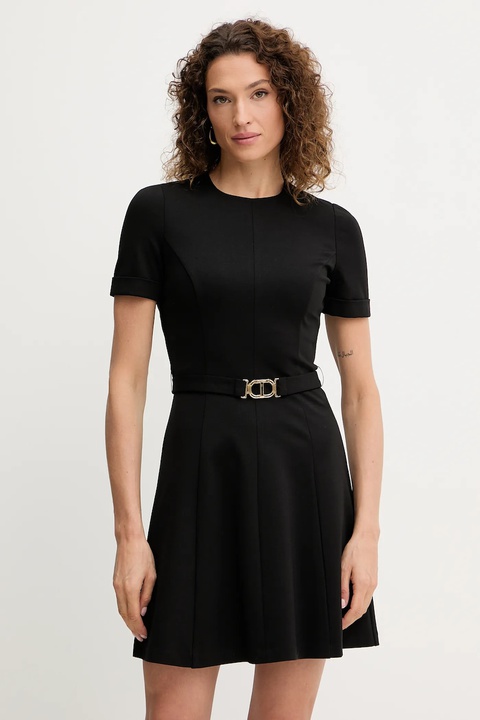 Twinset sukienka kolor czarny mini rozkloszowana 252TP2607 - zdjęcie produktu nr 1