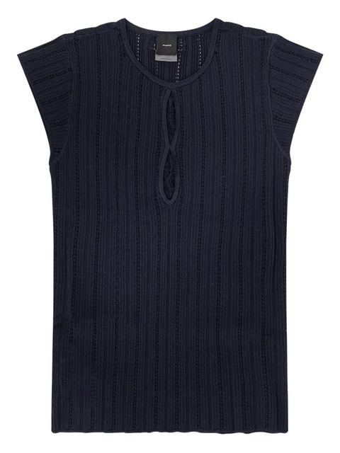 PINKO crew-neck sleeveless cutout-detail sweater - Blue - zdjęcie produktu nr 1