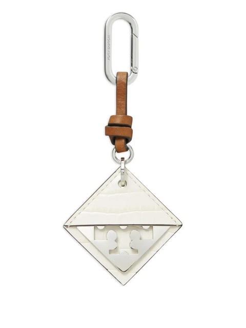 Tory Burch Hidden Logo Croc keyring - White - zdjęcie produktu nr 1
