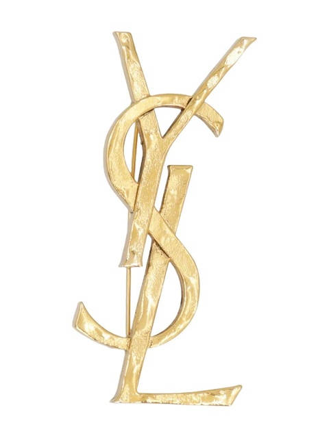 Saint Laurent Cassandre safety-hook brooch - Gold - zdjęcie produktu nr 1