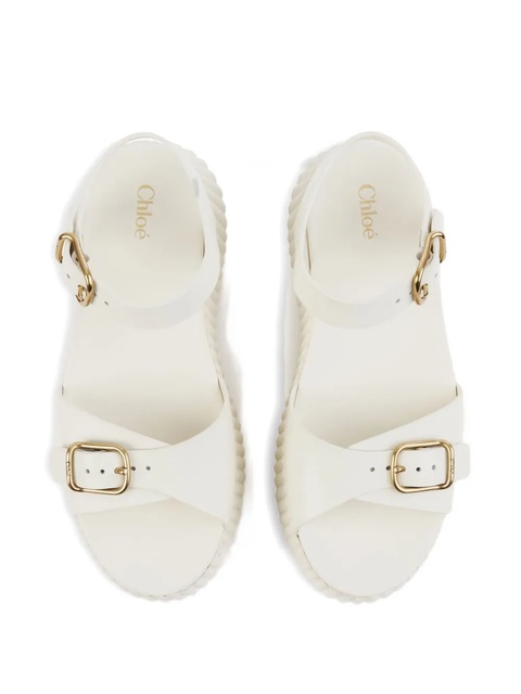 Chloé 80mm buckle-fastening platform sandals - White - zdjęcie produktu nr 2