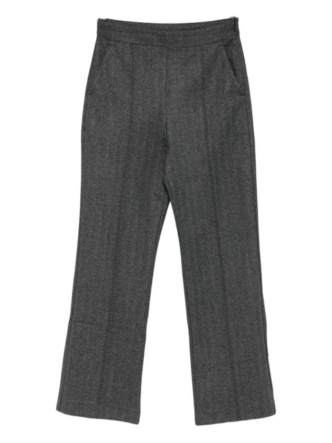 Max Mara herringbone cropped trousers - Grey - zdjęcie produktu nr 1