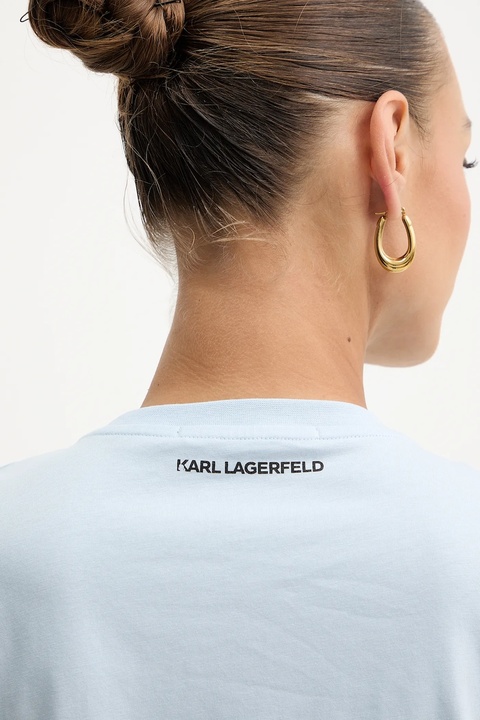 Karl Lagerfeld t-shirt bawełniany damski kolor niebieski B1W17026 - zdjęcie produktu nr 2