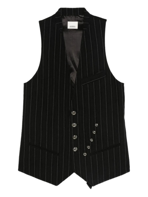 ISABEL MARANT pinstripe buttoned waistcoat - Black - zdjęcie produktu nr 1