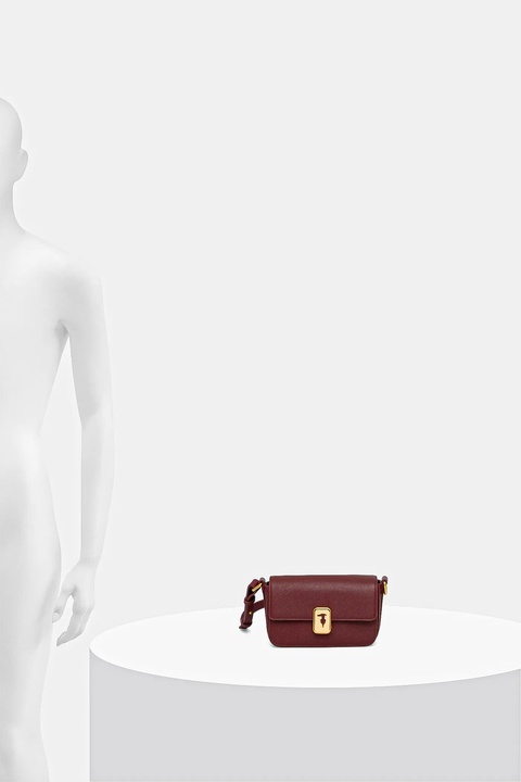 Trussardi torebka skórzana kolor czerwony Z601E106075N - zdjęcie produktu nr 2