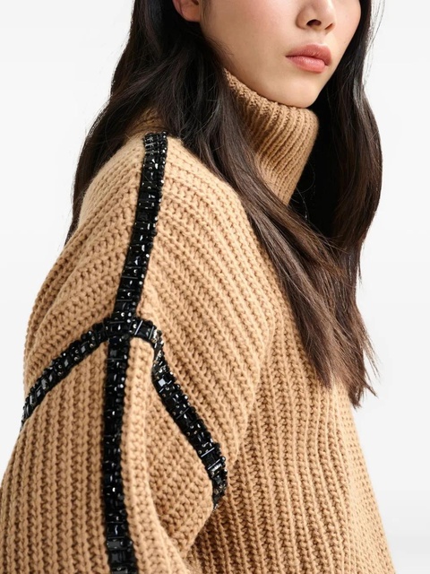 Essentiel Antwerp Indsay crystal-embellishment sweater - Neutrals - zdjęcie produktu nr 2