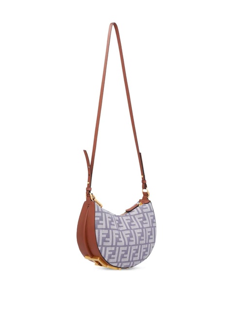FENDI ff-logo crescent shoulder bag - Blue - zdjęcie produktu nr 2