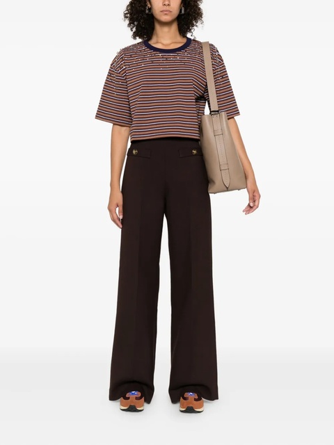 SANDRO striped T-shirt - Brown - zdjęcie produktu nr 1
