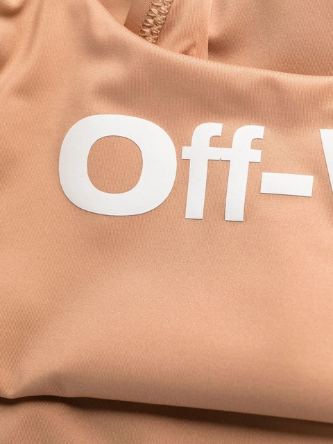 Off-White logo-print swimsuit - Brown - zdjęcie produktu nr 2