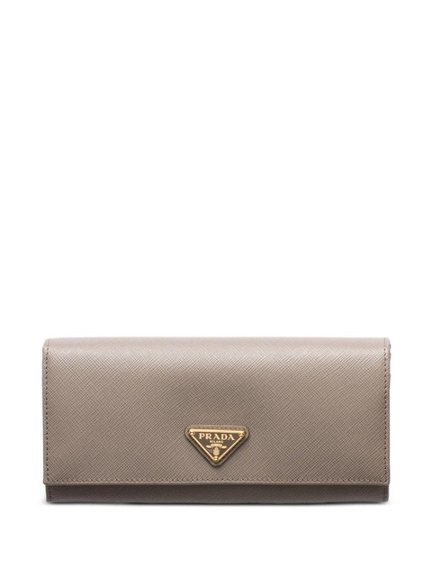 Prada triangle-logo leather wallet - Grey - zdjęcie produktu nr 1
