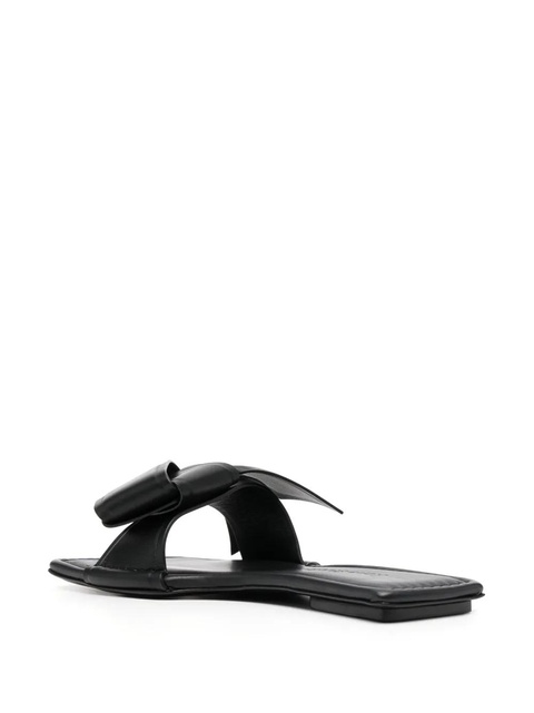 Acne Studios bow-detailing leather slides - Black - zdjęcie produktu nr 2