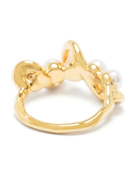 Missoma Molten pearl twisted stacking ring - Gold - zdjęcie produktu nr 2