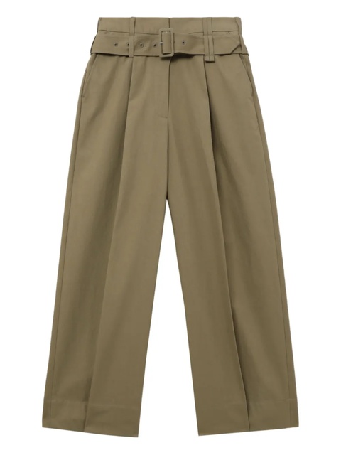 Simone Rocha belted pleated trousers - Green - zdjęcie produktu nr 1