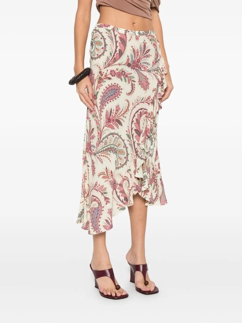 ETRO paisley asymmetric skirt - Neutrals - zdjęcie produktu nr 2
