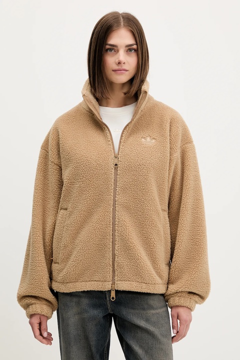 adidas Originals bluza Essentials damska kolor beżowy gładka JW2783 - zdjęcie produktu nr 1