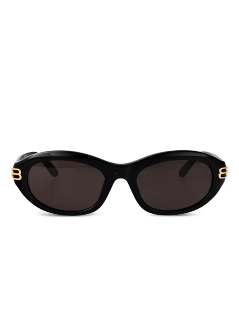 Balenciaga Eyewear logo oval-frame sunglasses - Black - zdjęcie produktu nr 1