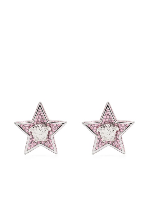 Versace Medusa Star crystal-embellished stud earrings - Silver - zdjęcie produktu nr 1