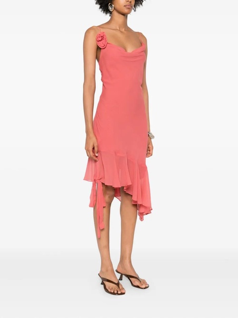 Paris Georgia Julia rose-embellished asymmetrical dress - Pink - zdjęcie produktu nr 2