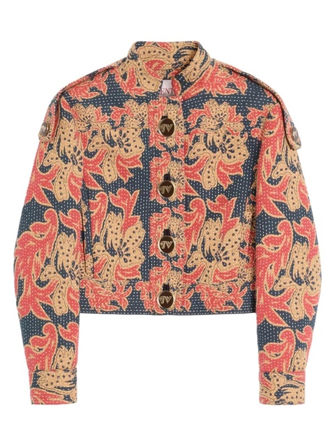 Valentino Garavani Apres L'Hiver jacquard caban jacket - Blue - zdjęcie produktu nr 1