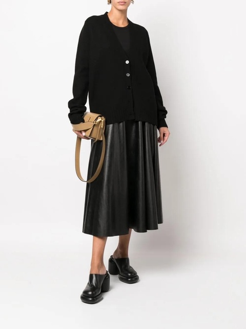 Jil Sander oversized wool cardigan - Black - zdjęcie produktu nr 2