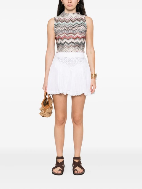 MARANT ÉTOILE Goldie lace-trim mini skirt - White - zdjęcie produktu nr 2