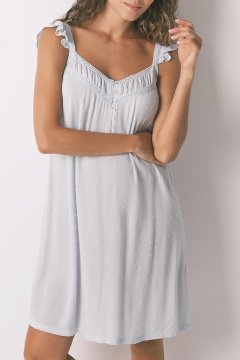 women'secret koszula nocna damska kolor turkusowy 3632487 - zdjęcie produktu nr 2