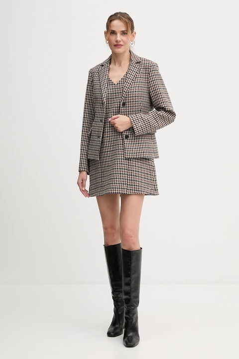 Tommy Hilfiger sukienka wełniana kolor brązowy WW0WW48267 - zdjęcie produktu nr 1