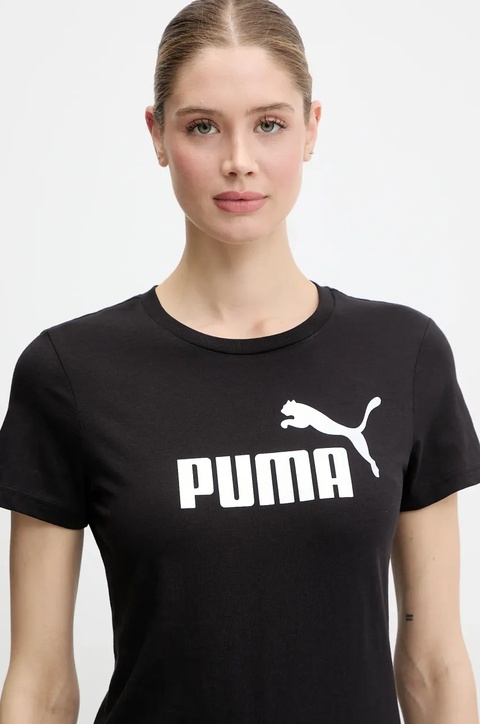 Puma t-shirt bawełniany damski kolor czarny 631536 - zdjęcie produktu nr 2