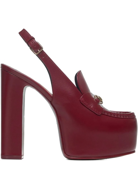 Gucci horsebit platform pumps - Red - zdjęcie produktu nr 1