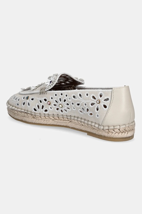 Kurt Geiger London espadryle zamszowe Flower Espadrille Loafer kolor beżowy 4352744209 - zdjęcie produktu nr 2