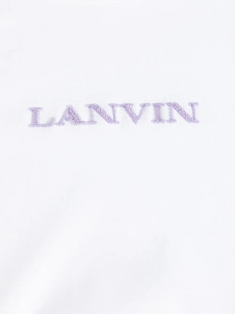 Lanvin logo-embroidered cotton T-shirt - White - zdjęcie produktu nr 2
