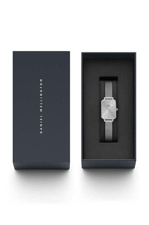 Daniel Wellington zegarek Quadro 20X26 damski kolor srebrny - zdjęcie produktu nr 1