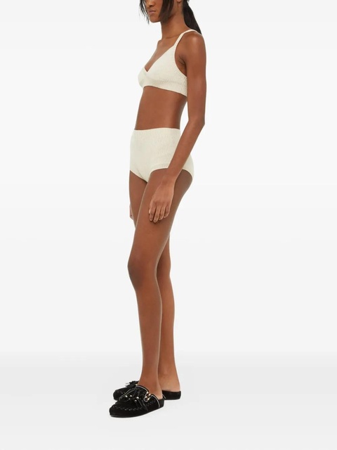 Alanui ribbed culotte shorts - Neutrals - zdjęcie produktu nr 1