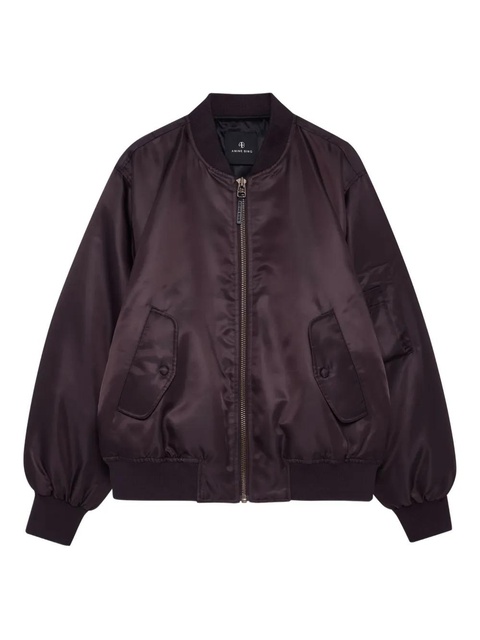 ANINE BING Leon satin bomber jacket - Brown - zdjęcie produktu nr 1