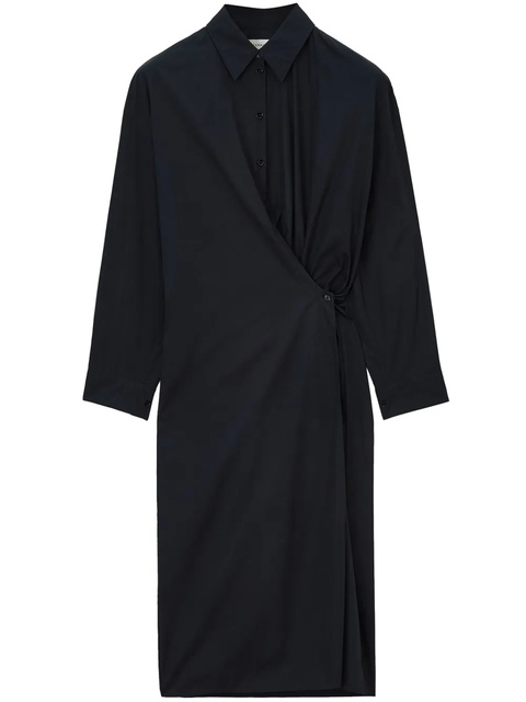LEMAIRE twist-detailing midi dress - Black - zdjęcie produktu nr 1