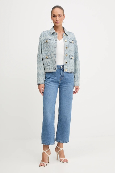 Marciano Guess kurtka jeansowa SARAH kolor niebieski przejściowa 5YGN11 7354A - zdjęcie produktu nr 2