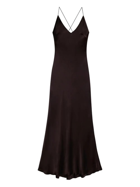 ANINE BING Laurel criss-cross maxi dress - Brown - zdjęcie produktu nr 1