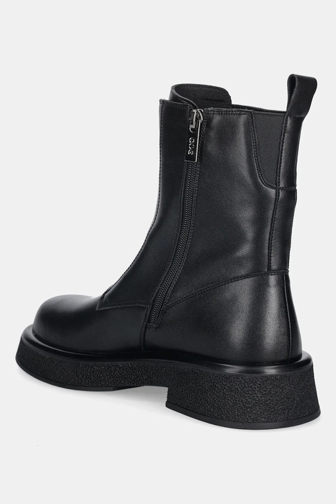 GOE botki skórzane damskie kolor czarny na płaskim obcasie SS2N4145 BLACK - zdjęcie produktu nr 2