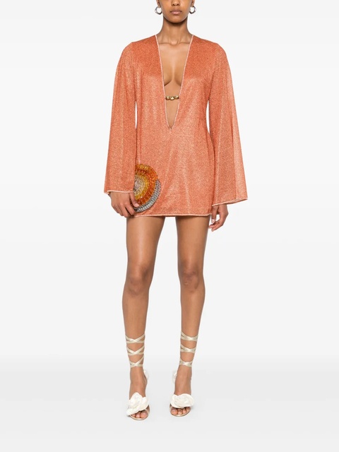 Oséree lurex-detail mini dress - Orange - zdjęcie produktu nr 2