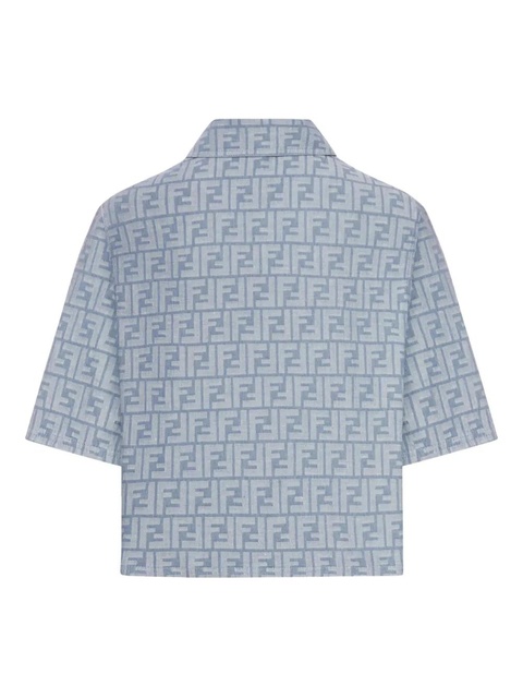 FENDI FF logo jacket - Blue - zdjęcie produktu nr 2