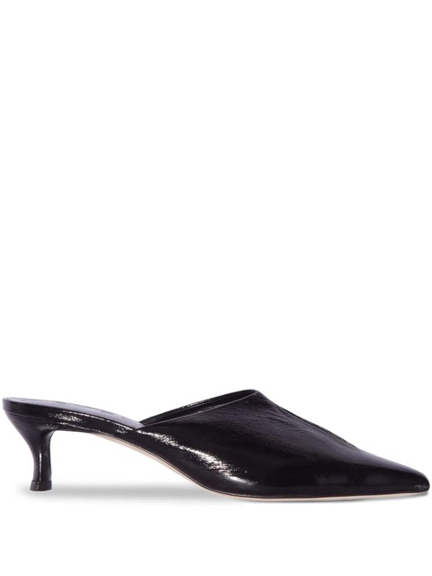 BY FAR 50mm Luciana mules - Black Glossed Nappa Leather - zdjęcie produktu nr 1