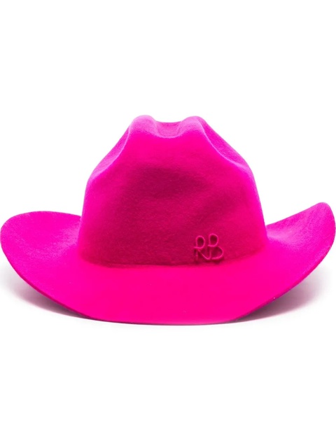 Ruslan Baginskiy logo-embroidered cowboy hat - Pink - zdjęcie produktu nr 1