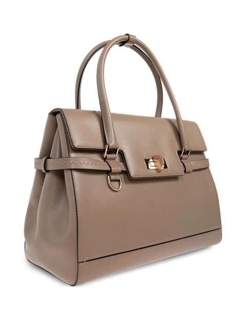 Max Mara twist-lock fastening leather tote bag - Neutrals - zdjęcie produktu nr 2
