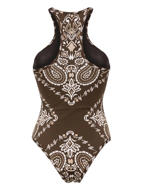 The Attico bandana-print swimsuit - Brown - zdjęcie produktu nr 2