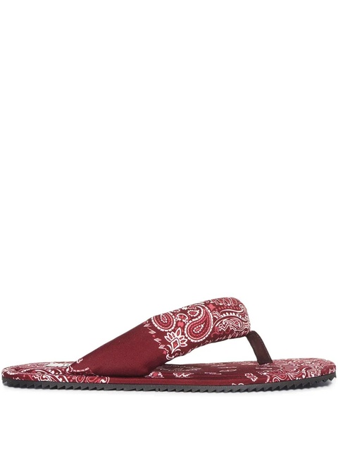 The Attico bandana-print slides - Red - zdjęcie produktu nr 1