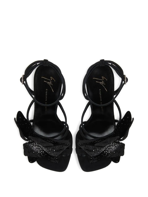Giuseppe Zanotti 105mm Florant embellished-floral ankle-strap sandals - Black - zdjęcie produktu nr 2