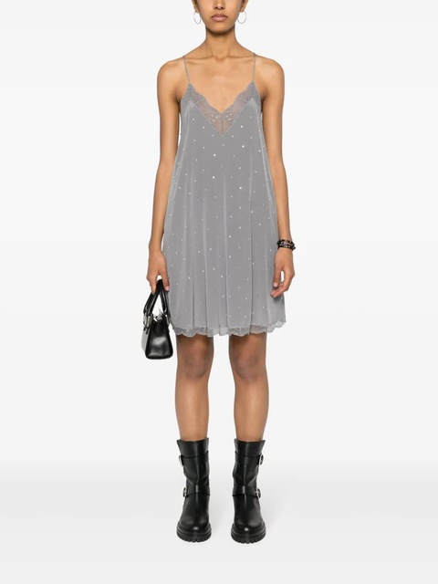 Zadig&Voltaire Ristyz rhinestone-embellished mini dress - Grey - zdjęcie produktu nr 1