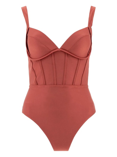 ZIMMERMANN Acacia corset-style swimsuit - Orange - zdjęcie produktu nr 2